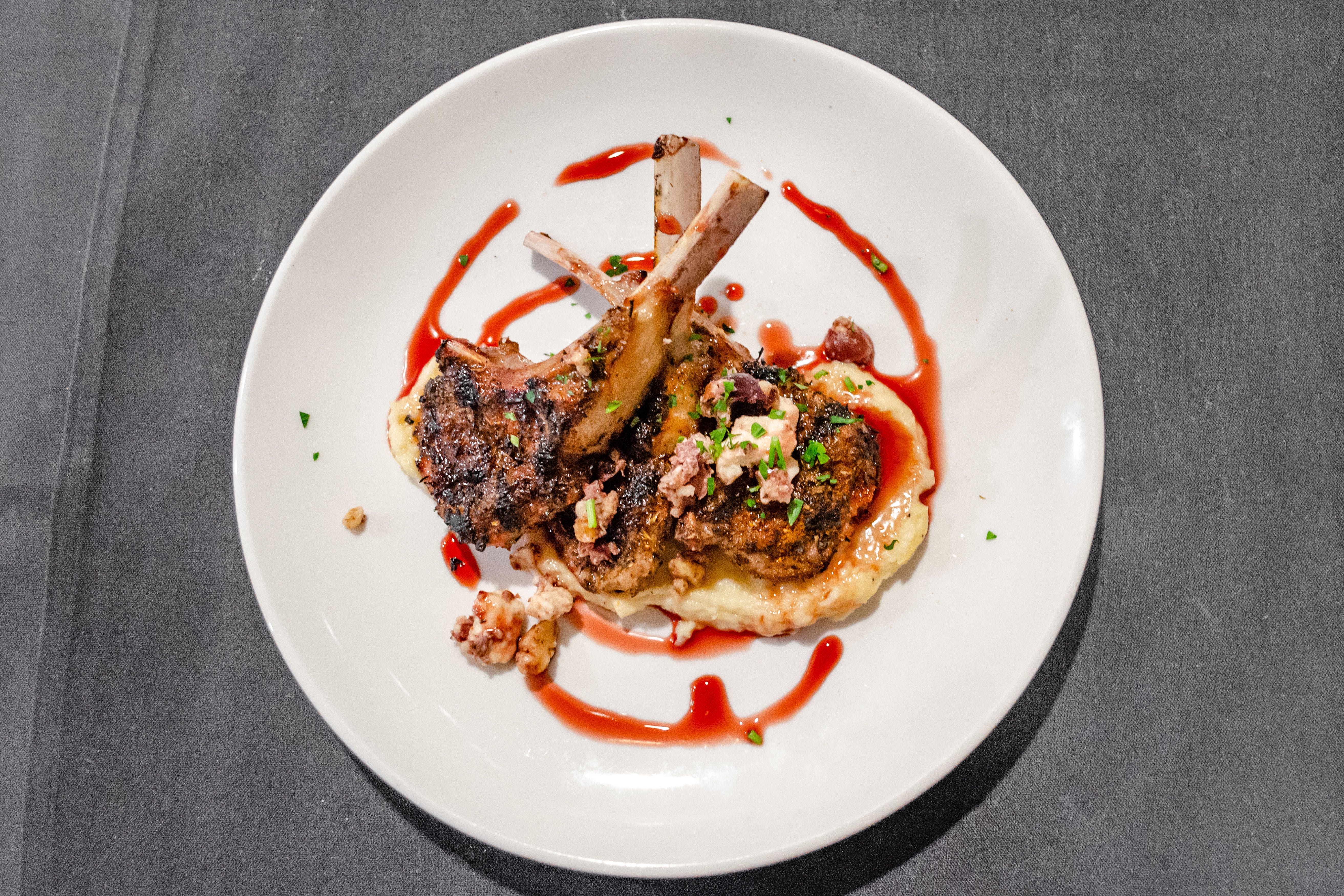 Order Herb Crusted Lamb Chops - Plate food online from Park Cafe store, Nashville on bringmethat.com