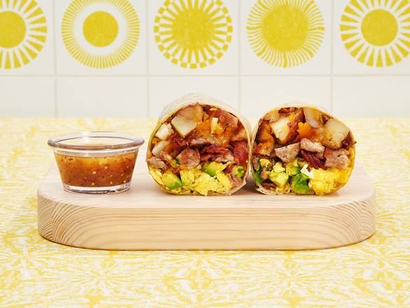 Order Everything but the Kitchen Sink Breakfast Burrito food online from Sunny And Fine store, Camarillo on bringmethat.com