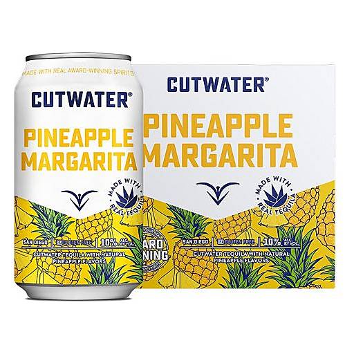 Order Cutwater Pineapple Margarita (4PKC 12 OZ) 140293 food online from BevMo! store, Citrus Heights on bringmethat.com