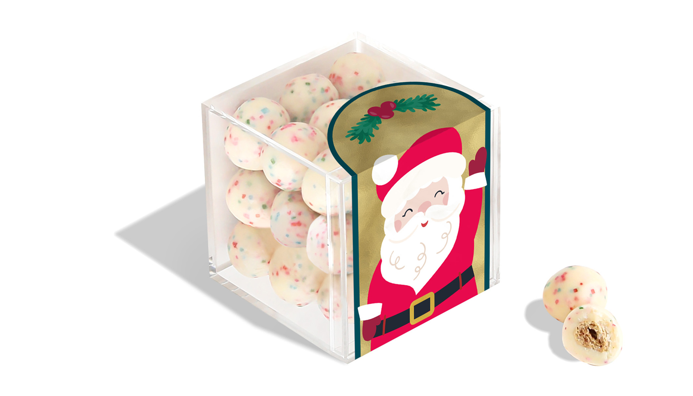 Order “Santa” Santa's Cookies Small Candy Cube food online from Sugarfina store, Culver City on bringmethat.com