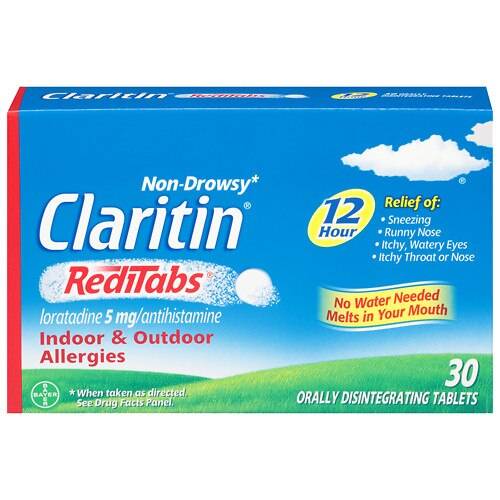 Order Claritin 12 Hour Allergy Relief RediTabs Orally Disintegrating Tablets - 30.0 ea food online from Walgreens store, Augusta on bringmethat.com