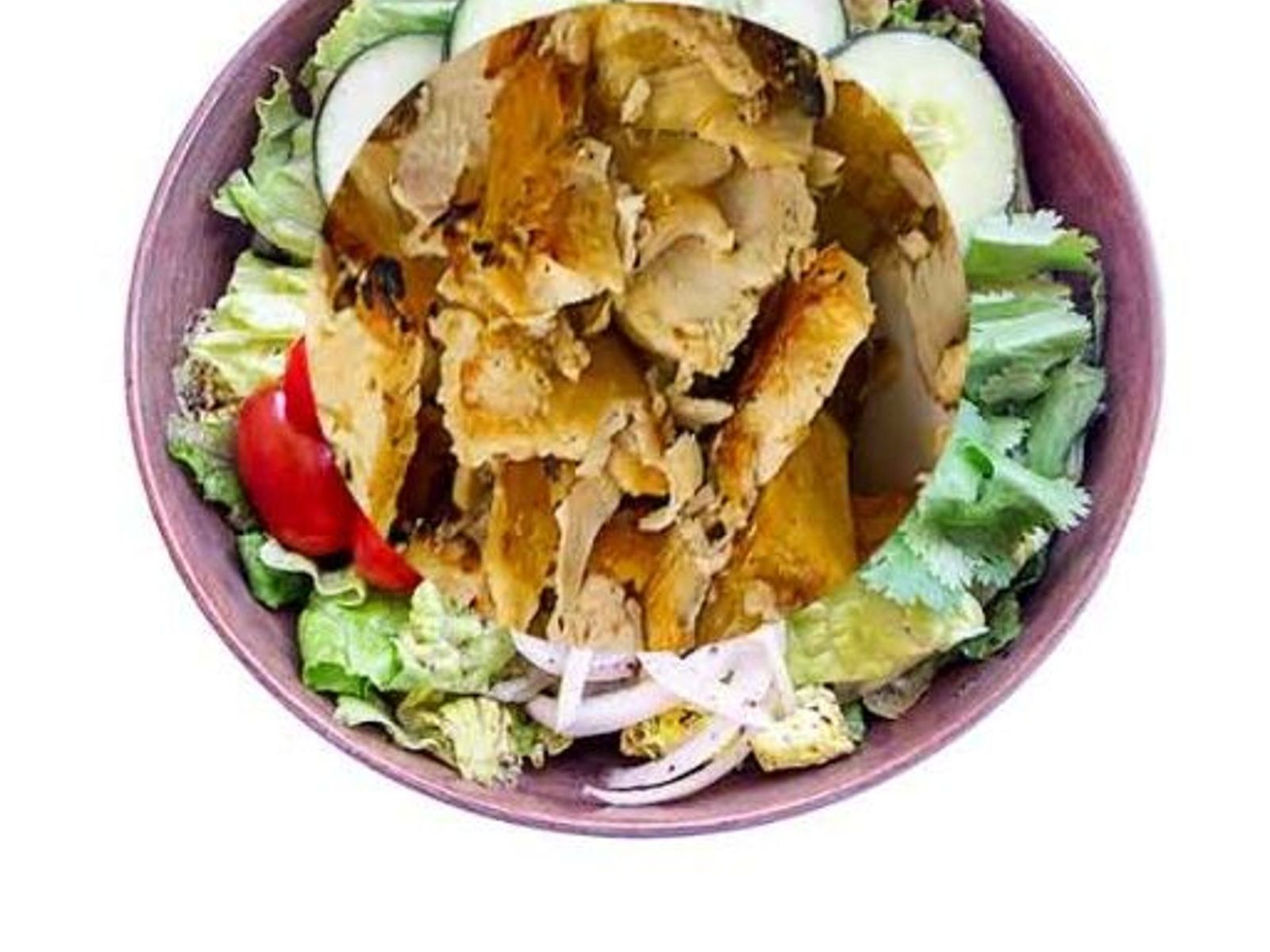 Order MEDITERRANEAN SALAD w/ CHICKEN SHAWARMA food online from Chicago Gyros store, Phoenix on bringmethat.com