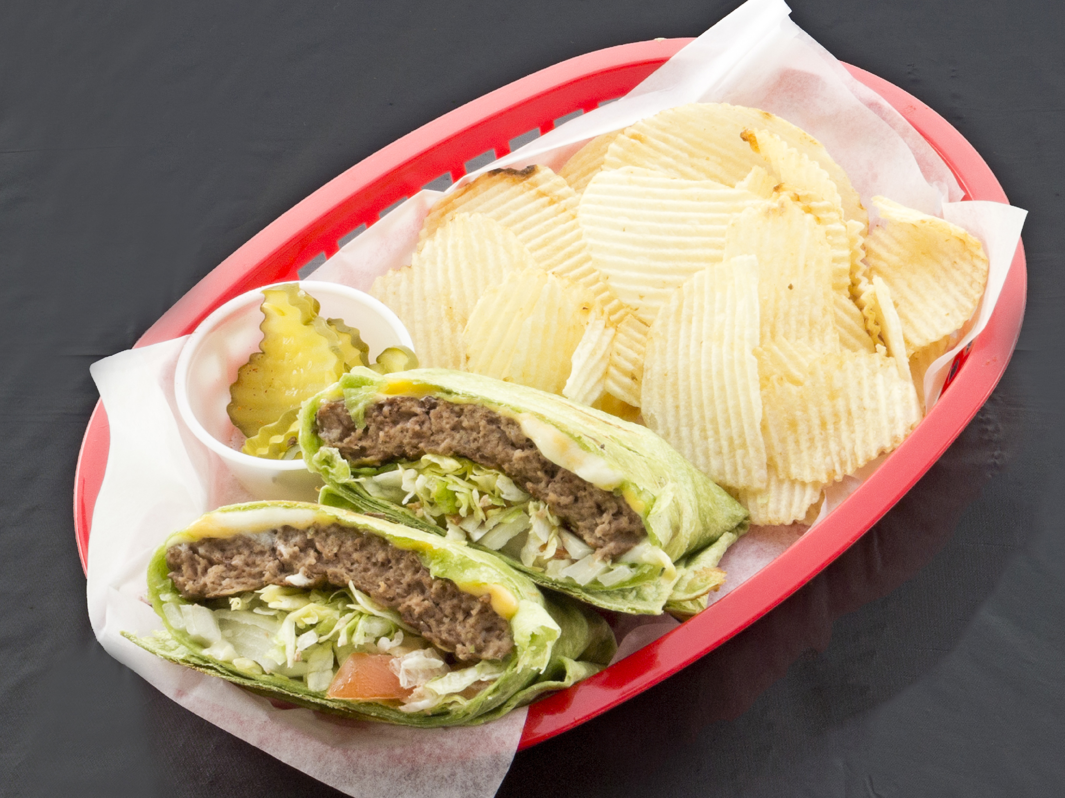 Order Catlips Burger Wrap food online from Strokers Ice House store, Dallas on bringmethat.com