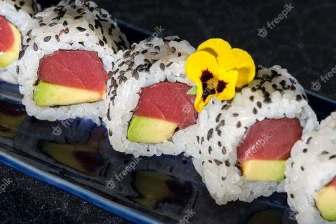 Order Tuna Avocado Roll food online from Style Sushi store, Union on bringmethat.com