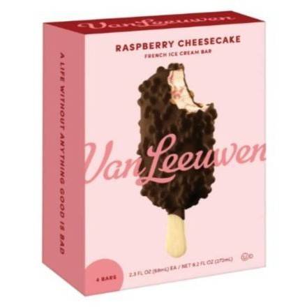 Order Van Leeuwen Raspberry Cheesecake Ice Cream Bar (4 bars) food online from 7-Eleven By Reef store, Marietta on bringmethat.com