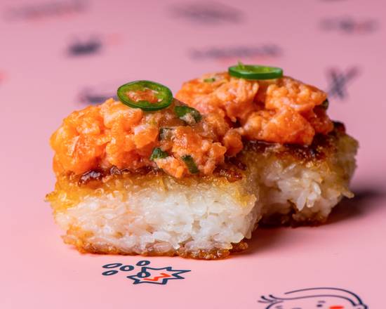 Order Salmon & Yuzu Krispy Rice food online from Krispy Rice store, Bowie on bringmethat.com