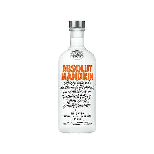 Order Absolut Mandrin Vodka (750 ML) 56475 food online from BevMo! store, Salinas on bringmethat.com