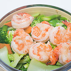 Order Steamed Shrimp水煮虾 K food online from Jin's Fine Asian Cuisine store, Brookline on bringmethat.com