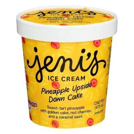 Order Jeni's Pineapple Upside Down Cake Ice Cream (1 Pint) food online from 7-Eleven By Reef store, Atlanta on bringmethat.com