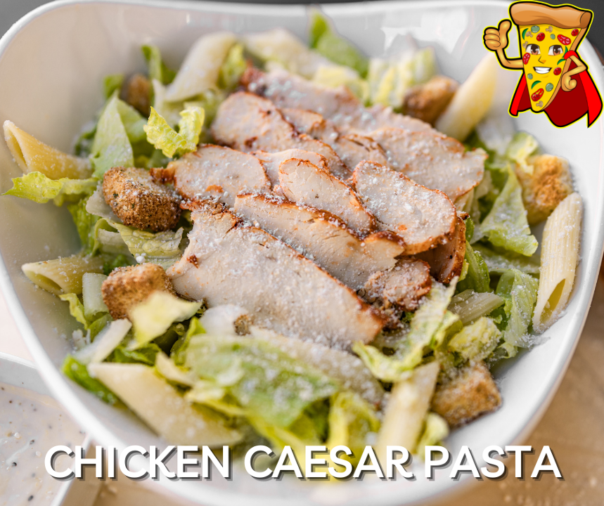 Order Half Chicken Caesar Pasta Salad 3PO food online from Holy Pie Pizzeria store, Garden City on bringmethat.com