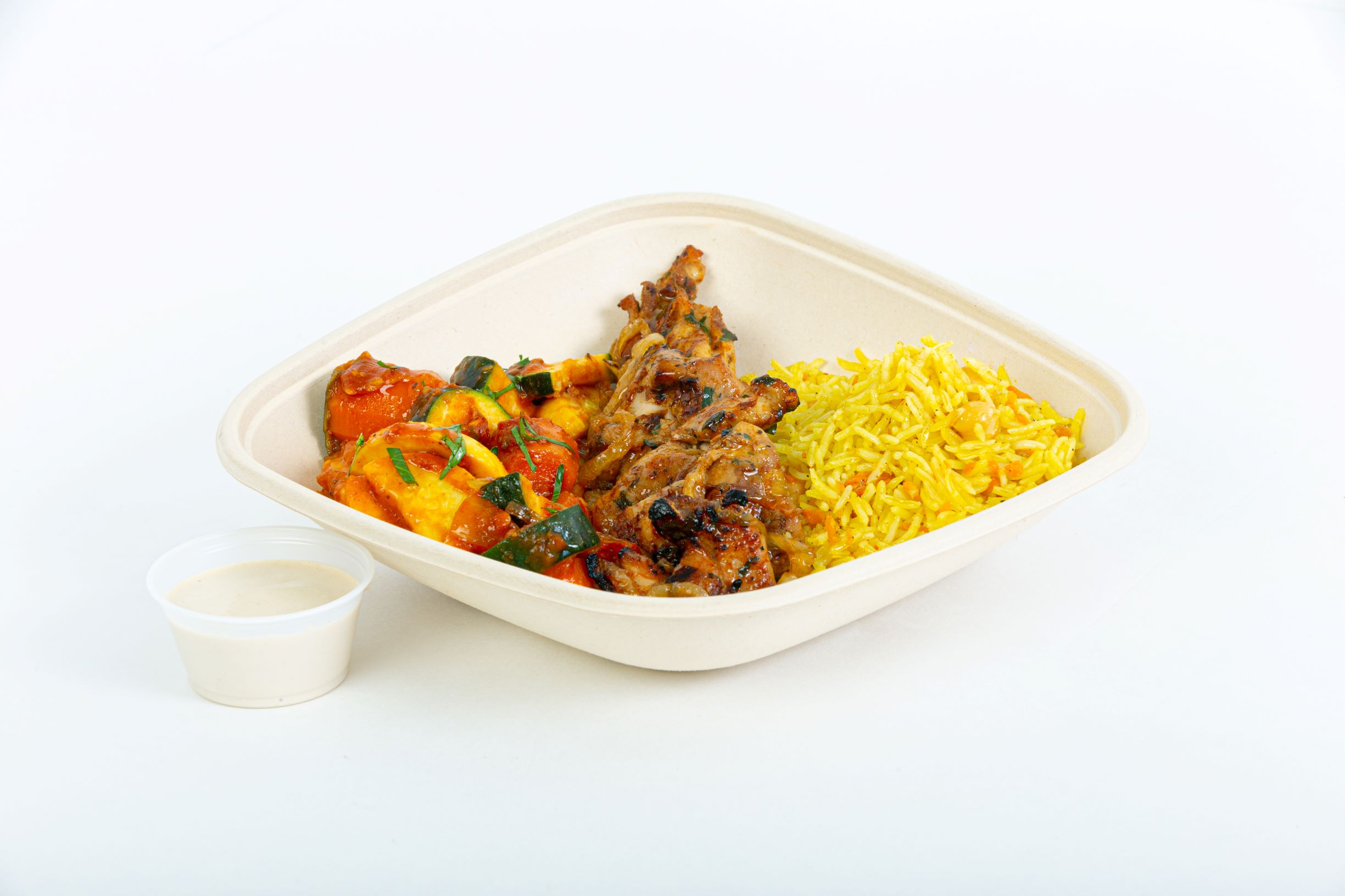 Order Grilled chicken and rice bowl food online from Sabra Grill store, San Francisco on bringmethat.com
