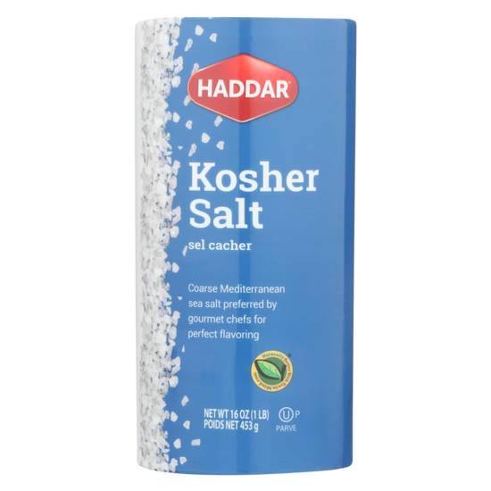 Order Haddar Coarse Kosher Sea Salt 16oz food online from Everyday Needs by Gopuff store, Stamford on bringmethat.com