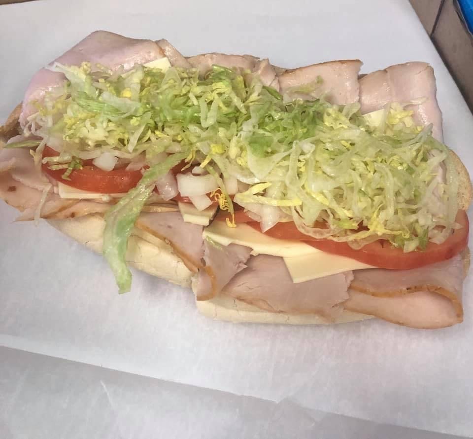Order Turkey & Cheese Sub - Small food online from Phillip's Roast Beef & Pizza store, Rowley on bringmethat.com