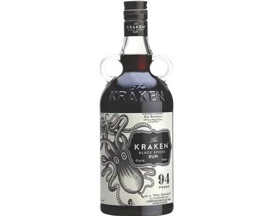 Order Kraken Blacked Spiced 750mL rum (47.0% ABV) food online from VALU DISCOUNT LIQUOR #1 store, Houston on bringmethat.com
