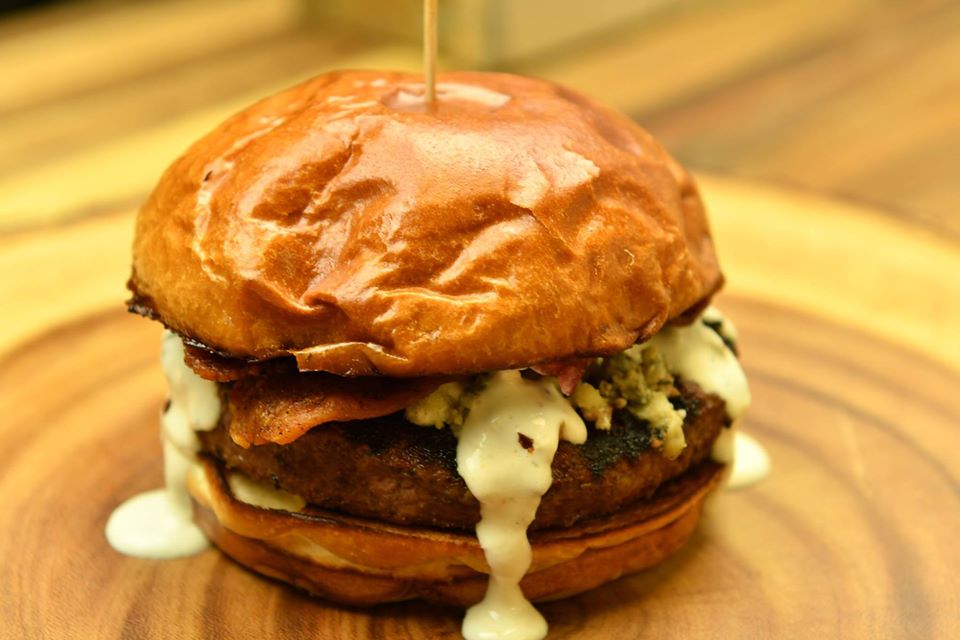Order Black & Blue Burger food online from Bad Brads Bbq store, Utica on bringmethat.com