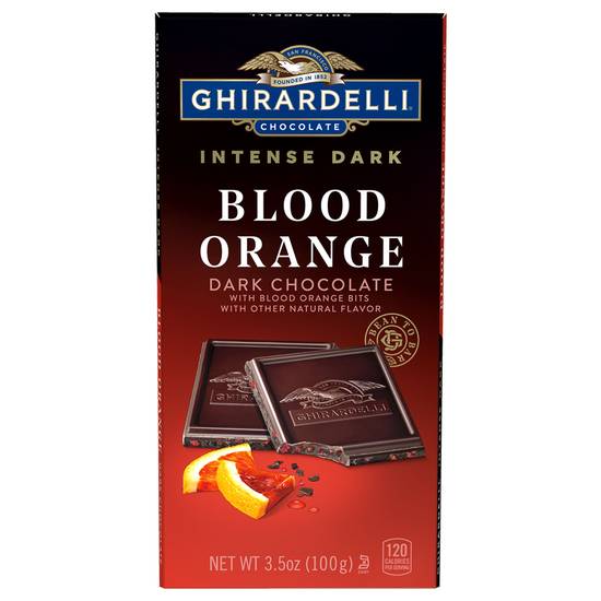 Order Ghirardelli Intense Dark Chocolate Bar Blood Orange (3.5 oz) food online from Rite Aid store, Eugene on bringmethat.com