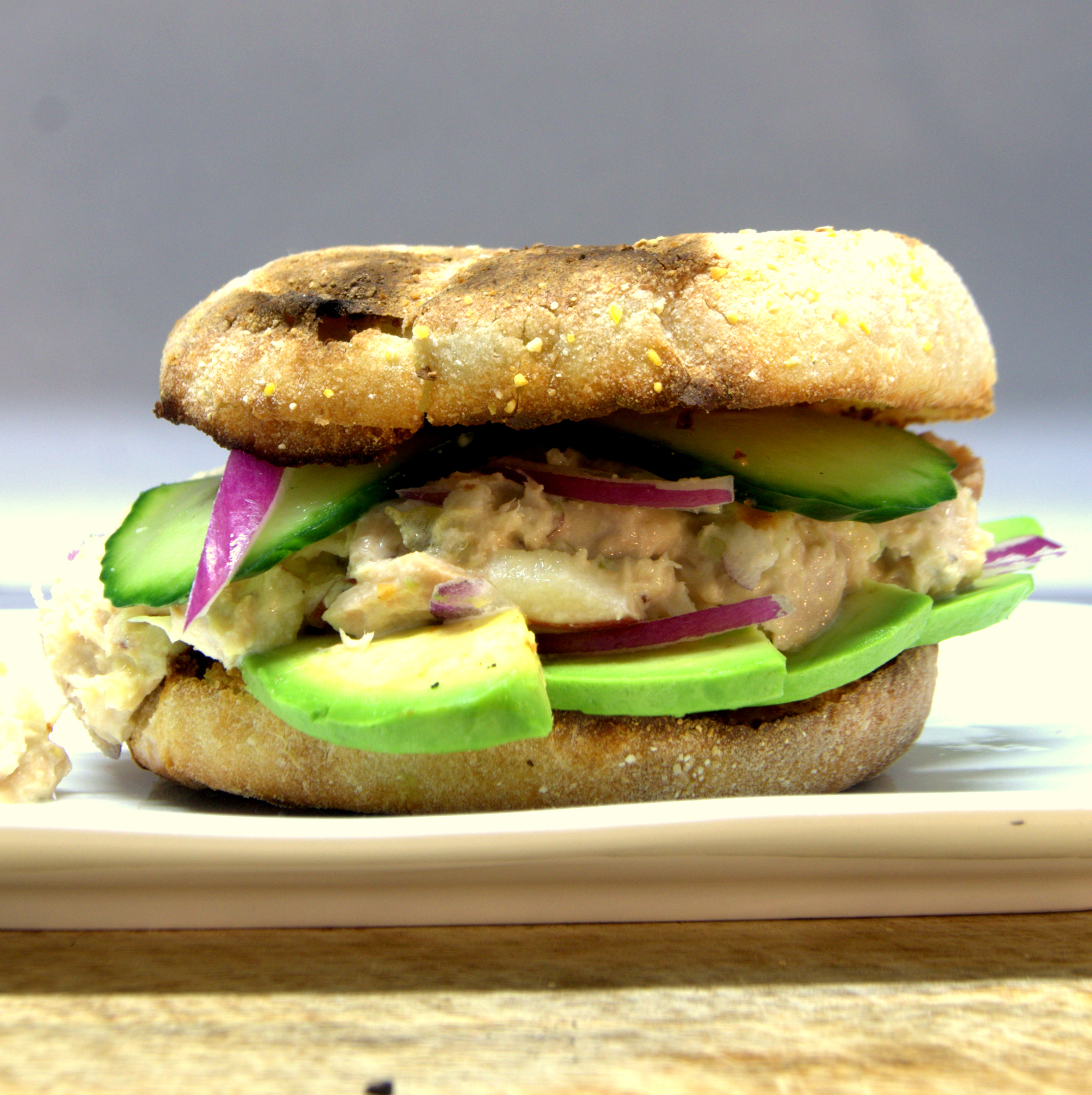 Order Tuna and Avocado Muffin food online from Crostini & Java store, San Francisco on bringmethat.com
