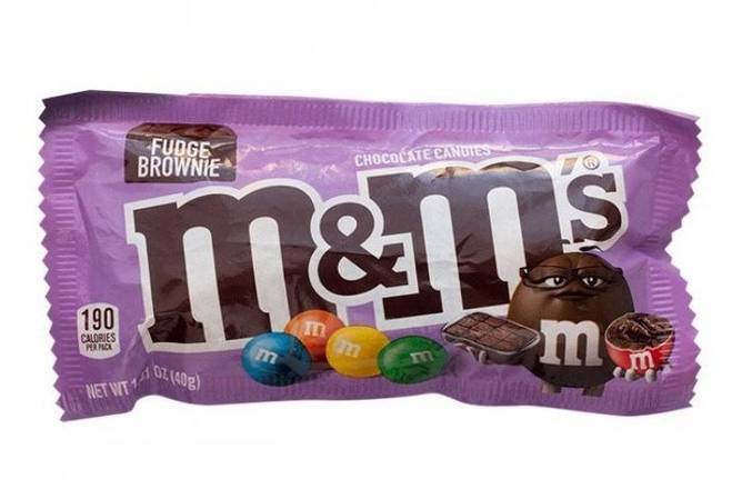 Order M&M's Fudge Brownie Candy (1.14 oz) food online from Classic Candy Shack store, San Francisco on bringmethat.com