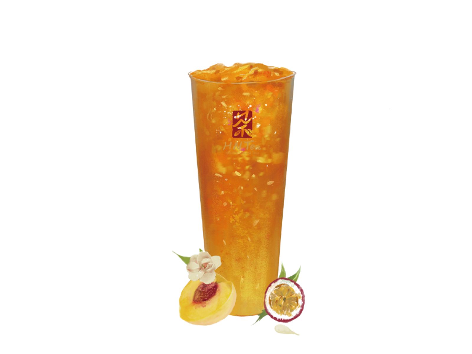 Order Passion Peach Green Tea food online from Hn Tea store, Tustin on bringmethat.com
