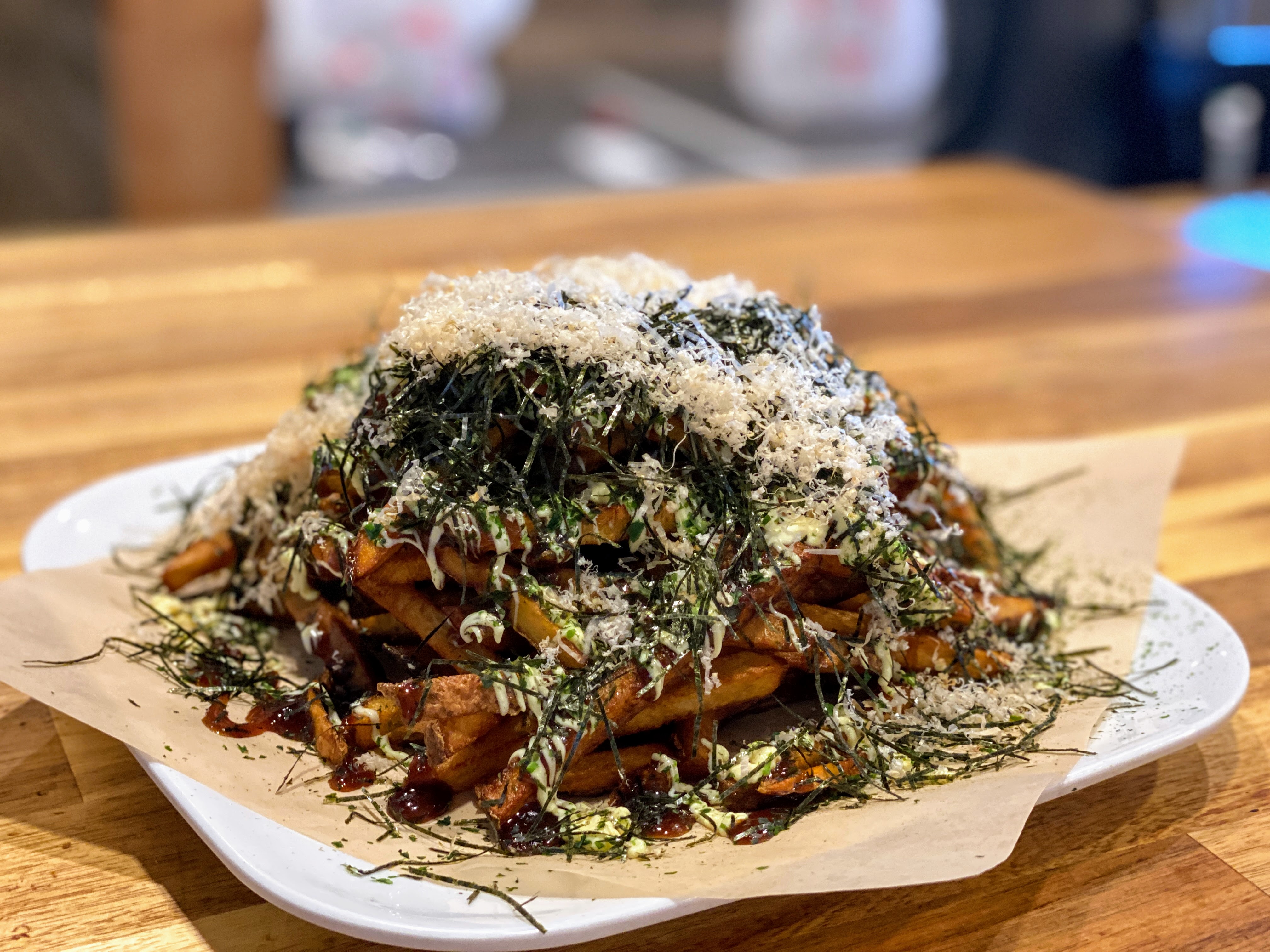 Order Okonomiyaki Style Fries food online from Sushiology store, Kennesaw on bringmethat.com
