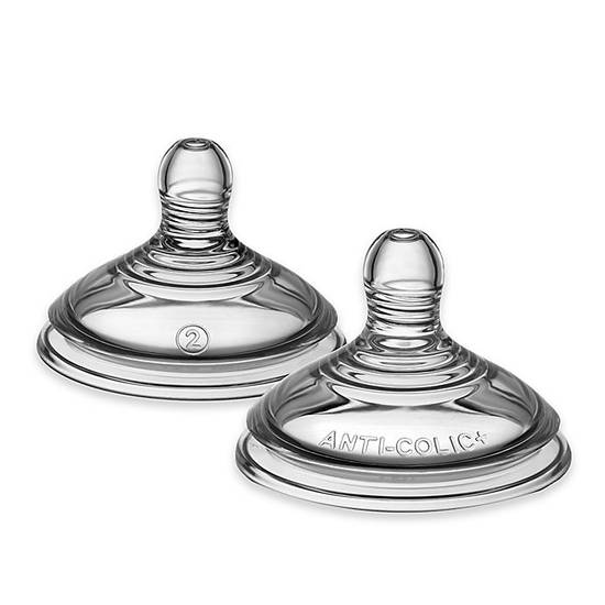 Order Tommee Tippee Advanced Anti-Colic 3 Months 2-Pack Wide-Neck Medium-Flow Nipples food online from Bed Bath & Beyond store, Lancaster on bringmethat.com