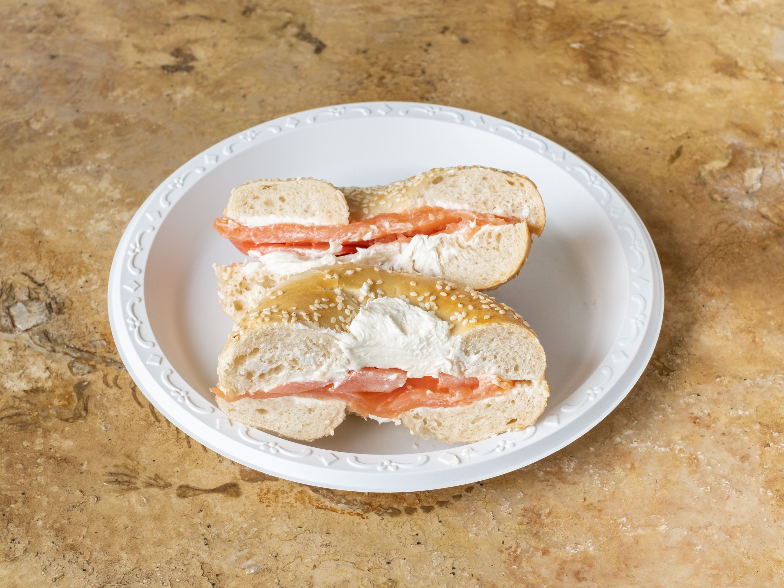 Order 41. Nova Scotia Salmon Sandwich food online from Goldberg's Famous Bagels store, Katonah on bringmethat.com