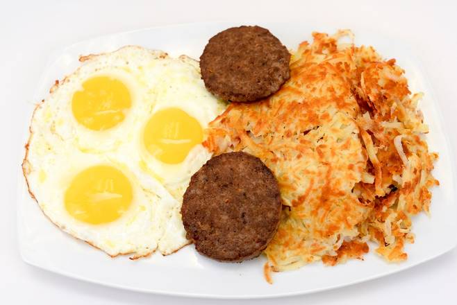 Order 3 Eggs & Sausage food online from Franks Grill store, Houston on bringmethat.com