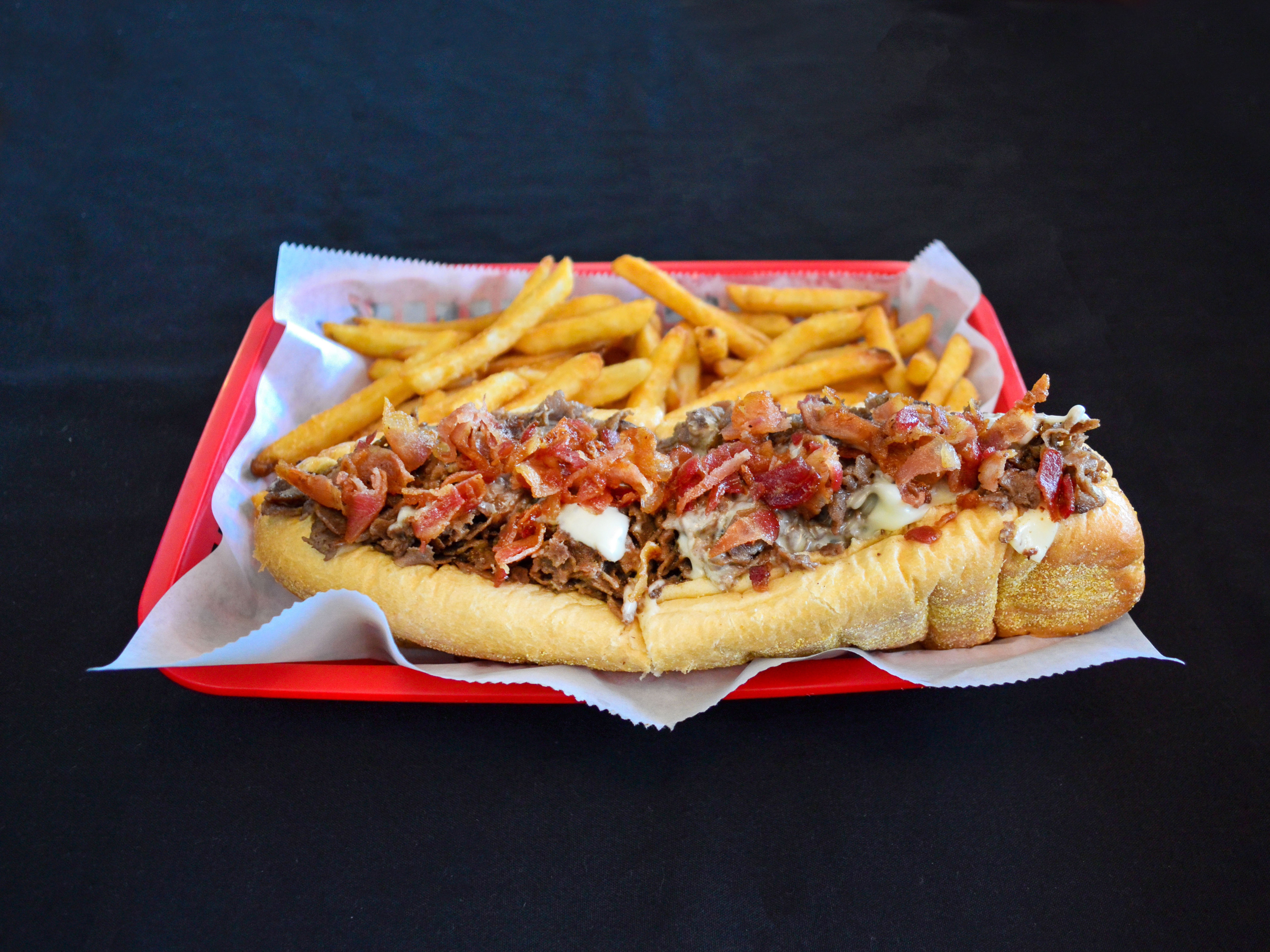 Order Bacon Cheese Steak food online from The Philly Shack store, Newport News on bringmethat.com