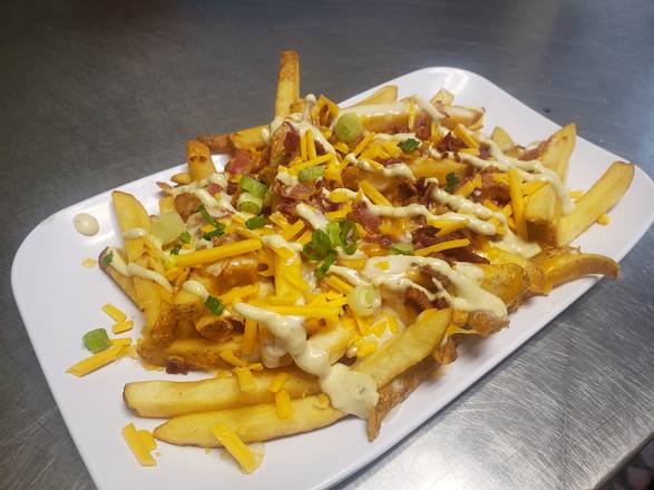 Order Cheesy Bacon Fries food online from Half Moon Grill store, New Orleans on bringmethat.com
