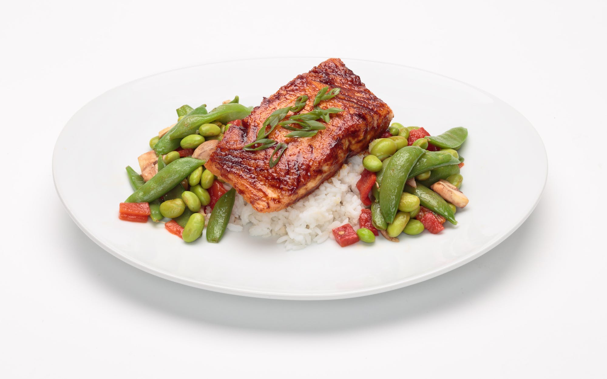 Order Miso Glazed Salmon - 8 oz. food online from Oggi Sports | Brewhouse | Pizza store, Mission Viejo on bringmethat.com