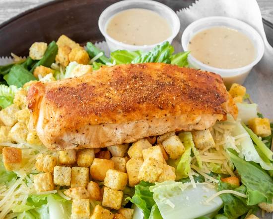 Order Grilled Salmon Caesar Salad food online from Fibber Sports Bar & Grille store, Upper Darby on bringmethat.com