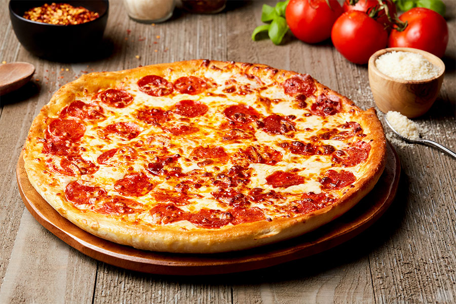 Order Pepperoni Pounder Pizza food online from Simple Simon's Pizza store, Dewey on bringmethat.com