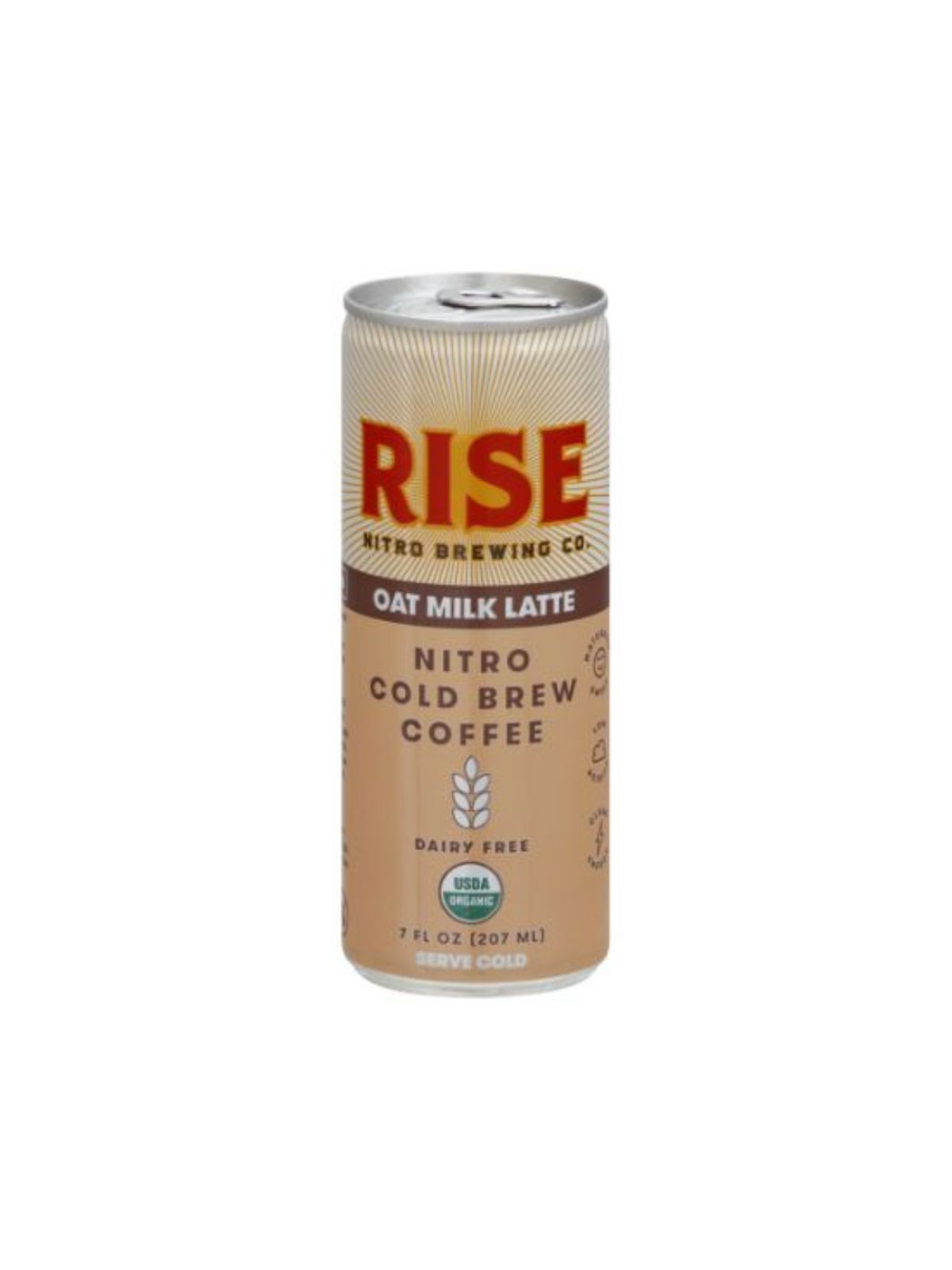 Order Rise Brewing Co. Oat Milk Latte Nitro Cold Brew Coffee (7 oz) food online from Stock-Up Mart store, Marietta on bringmethat.com