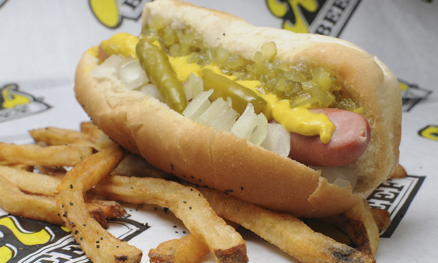 Order Original Dog with Fries food online from Al's #1 Italian Beef store, Niles on bringmethat.com