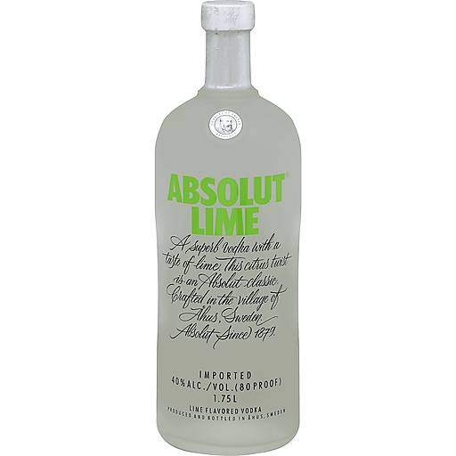 Order Absolut Lime Vodka (1.75 LTR) 117336 food online from Bevmo! store, Ladera Ranch on bringmethat.com