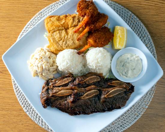 Order Seafood & BBQ Combo food online from L&L Hawaiian Bbq store, Elk Grove on bringmethat.com