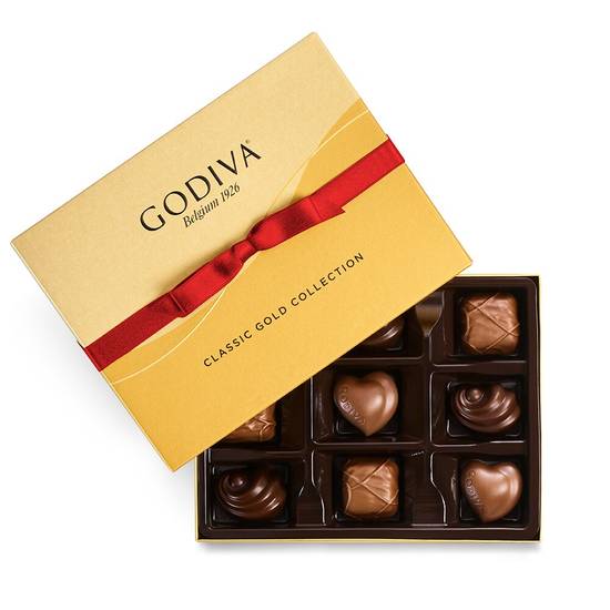 Order Godiva Classic Gold Assorted Chocolate Gift Box, 9pc food online from CVS store, GROSSE POINTE on bringmethat.com