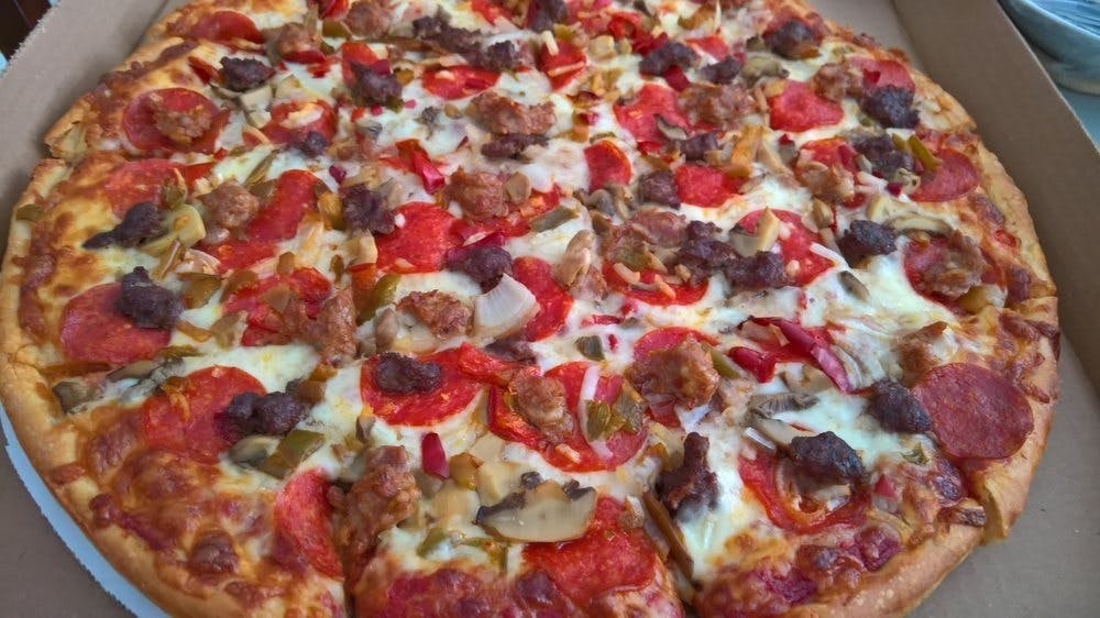 Order House Special Pizza - Small 10'' food online from Newington Pizza Restaurant store, Newington on bringmethat.com
