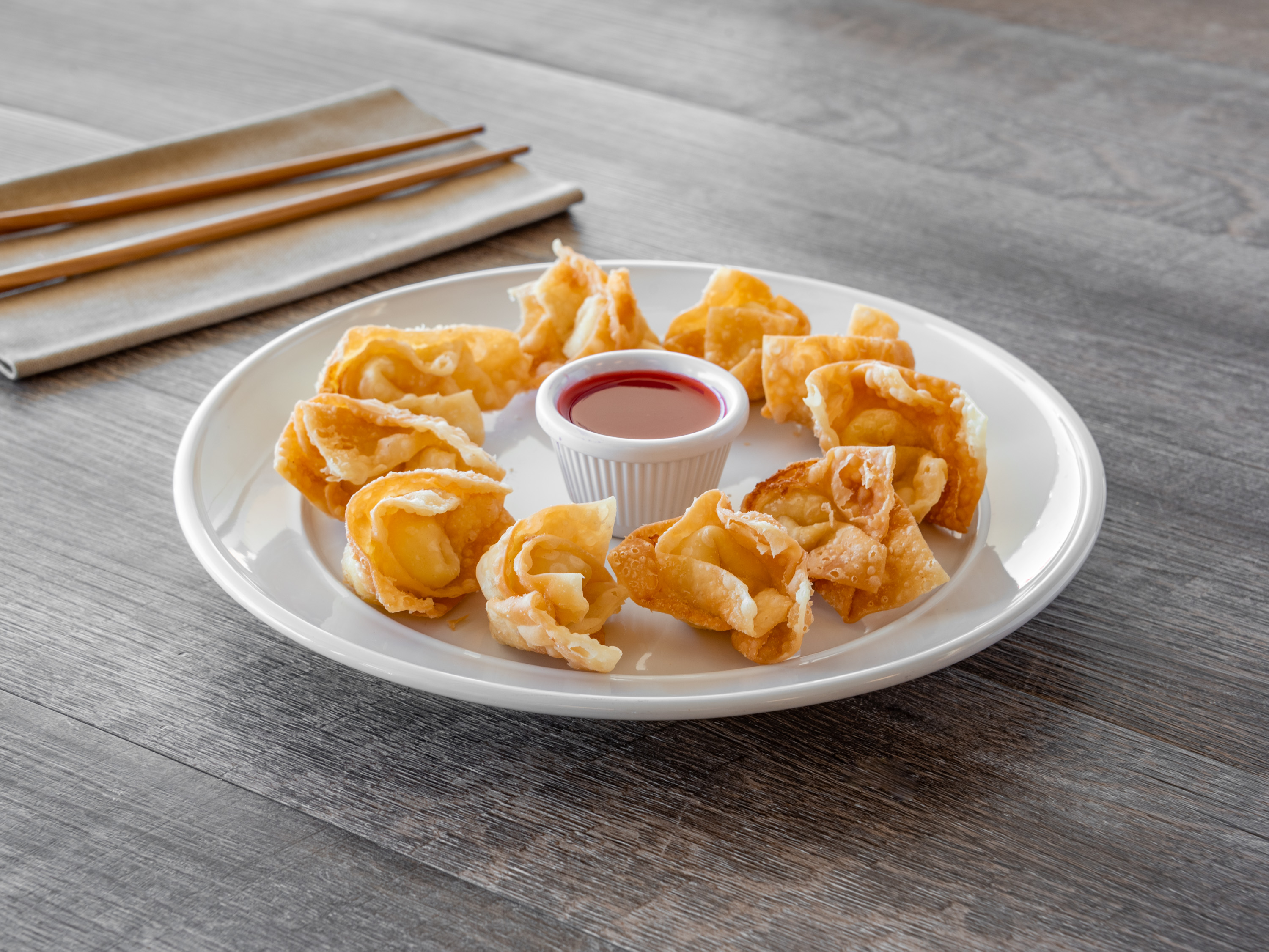 Order 5. 10 Fried Cheese Wonton food online from Hot Wok store, Tulsa on bringmethat.com