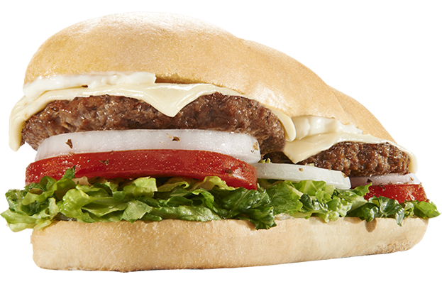 Order 7" Cheeseburger food online from Mr. Hero store, Amherst on bringmethat.com