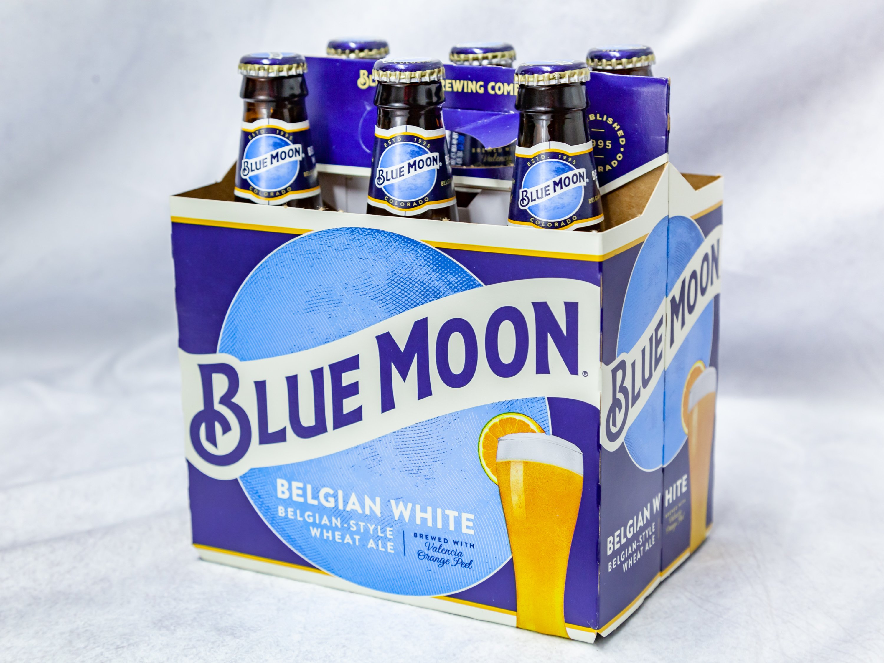 Order 6 Pack Bottle Blue Moon Belgian White Ale  food online from Gallaghers Drive-In Liquor store, Oakland on bringmethat.com