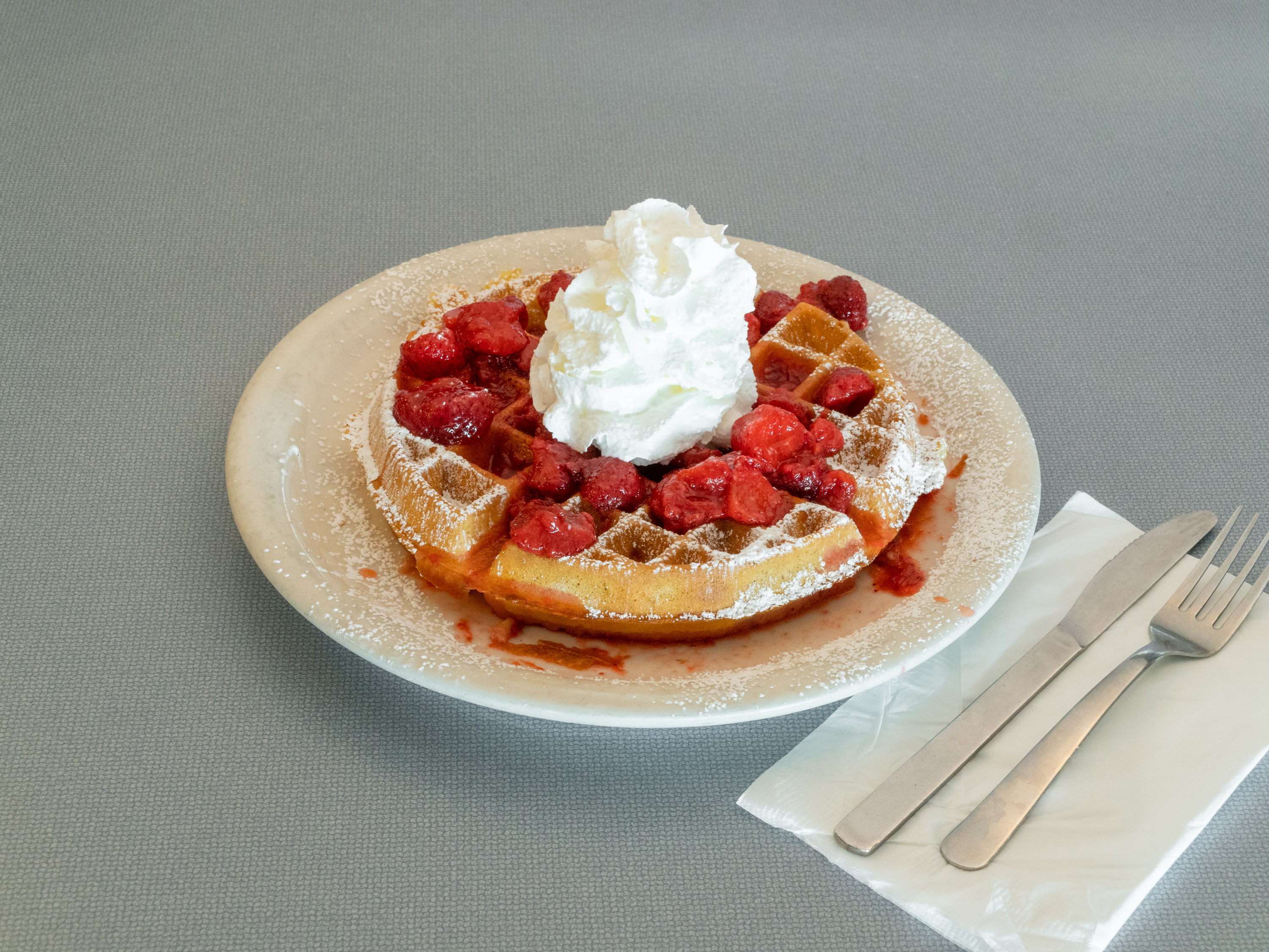 Order Strawberry Waffle food online from Waffle Shop store, Jackson on bringmethat.com