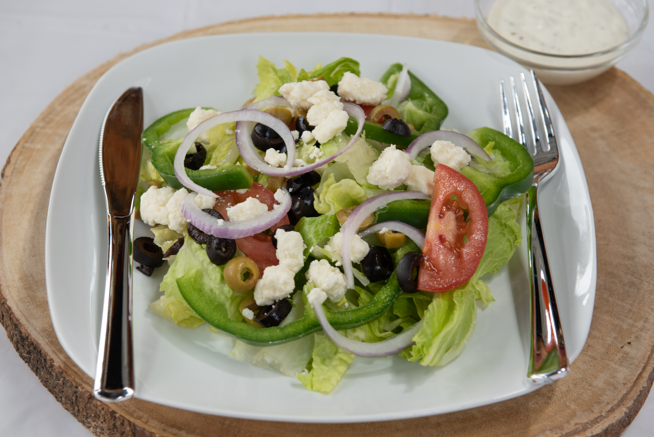Order Greek Salad food online from Roma Pizza & Pasta store, Nashville on bringmethat.com