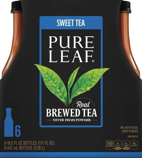 Order Pure Leaf Real Brewed Tea Sweet Tea Bottles (18.5 oz x 6 ct) food online from Rite Aid store, Toledo on bringmethat.com