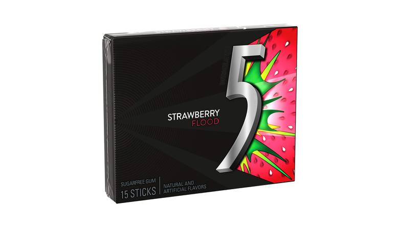 Order Wrigley 5 Sugarfree, Strawberry Flood Gum - 15 Sticks food online from Red Roof Market store, Lafollette on bringmethat.com