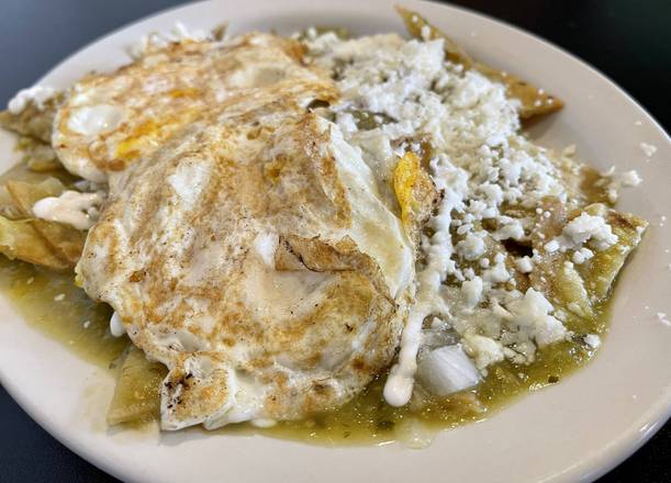 Order Chilaquiles food online from La Poblanita Mexican Restaurant store, Charlotte on bringmethat.com