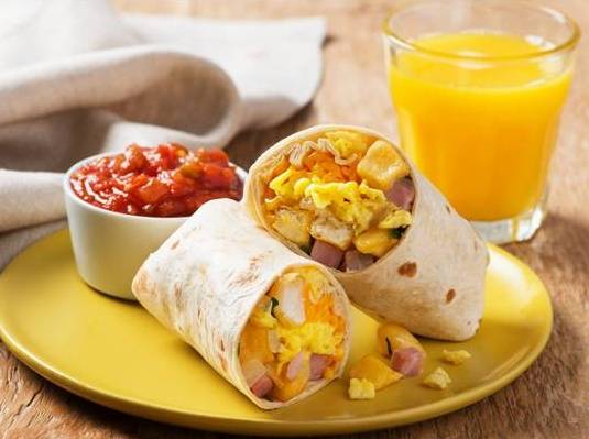 Order Chorizo Ham Burrito food online from Soup Kettle Grille store, Meridian on bringmethat.com