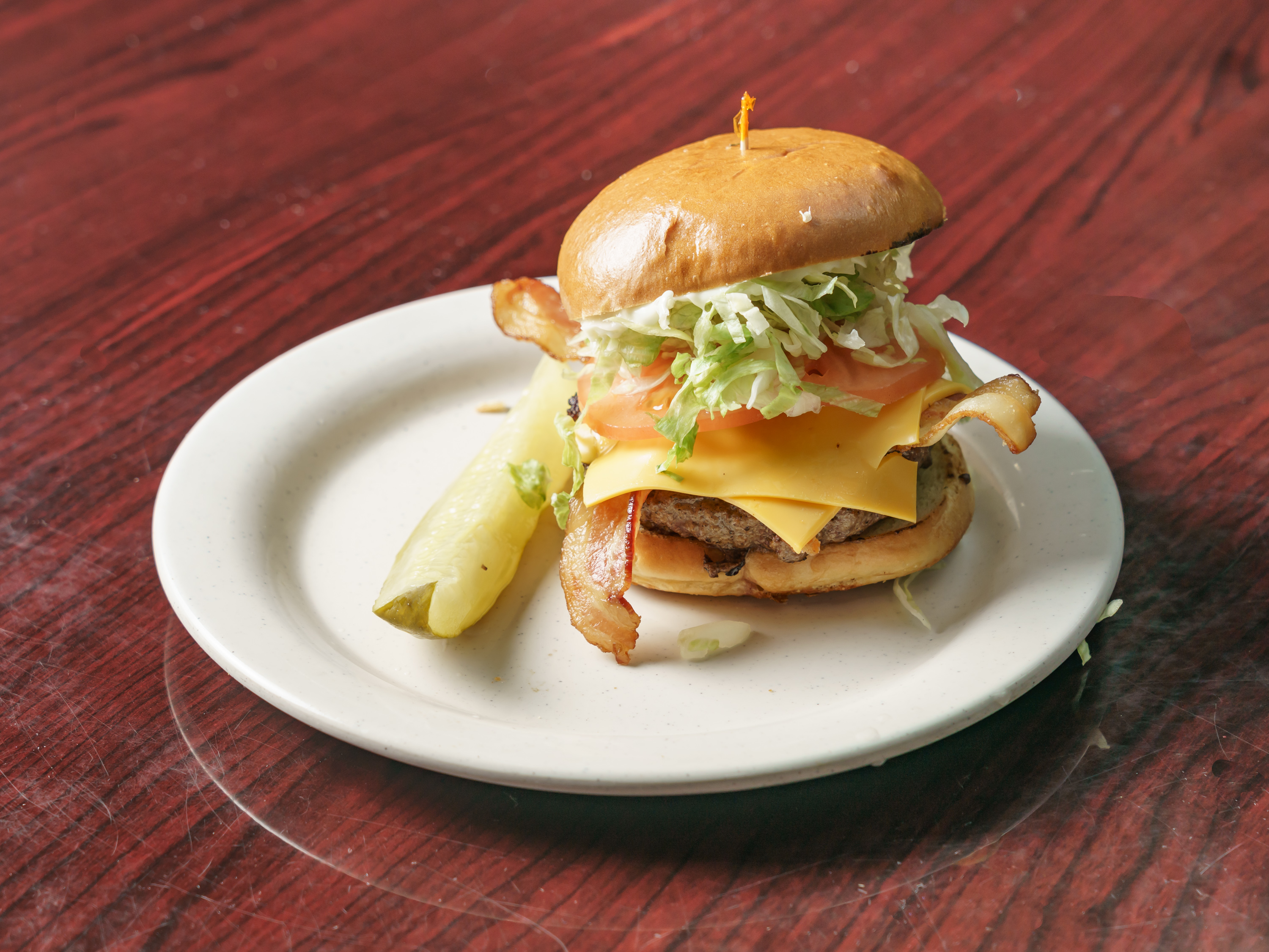 Order All American Burger food online from Jimmy Da Greek Deli store, Yorktown on bringmethat.com