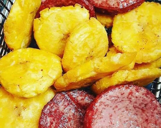 Order Salami con Tostones food online from Peralta Brentwood Deli Grocery store, Brentwood on bringmethat.com
