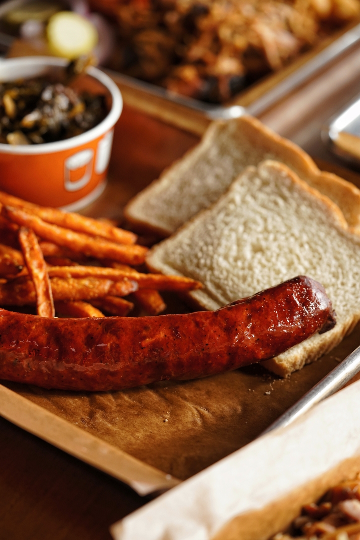 Order Smoked Sausage Plate food online from Feast Bbq store, Louisville on bringmethat.com